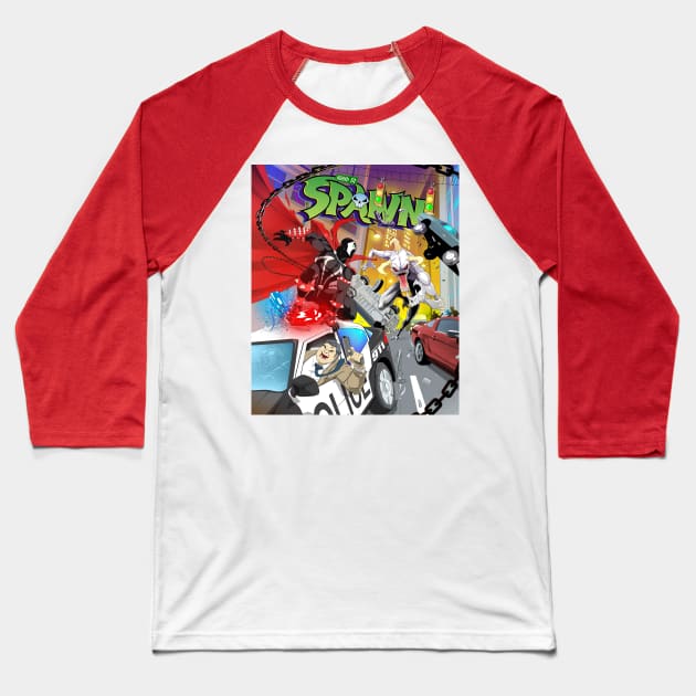 Spawn Action Baseball T-Shirt by CoolDojoBro